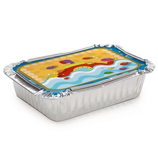 Marmitinha M - Fundo do Mar Submarino - 8,5x6,5x2,5cm - 12 unidades - Rizzo