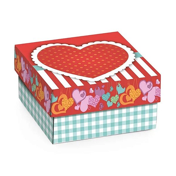 Mini Caixa Quadrada - Inesquecível Colorido - 6,5x6,5x3,5cm - 10 unidades - Rizzo