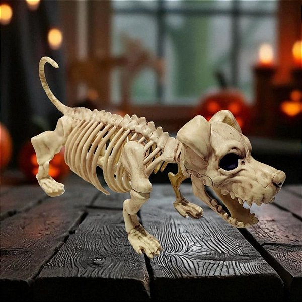 Enfeite Decorativo Halloween - Esqueleto Cachoro - 16x12x32cm - 1 unidade - Cromus - Rizzo