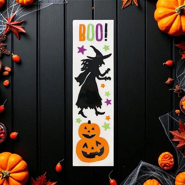 Adesivo De Gel Decorativo De Halloween - Boo - 1 unidade - Cromus - Rizzo