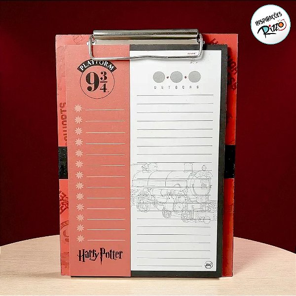 Mini Prancheta - Harry Potter - 155x230mm - 48 Folhas - 1 unidade - Rizzo