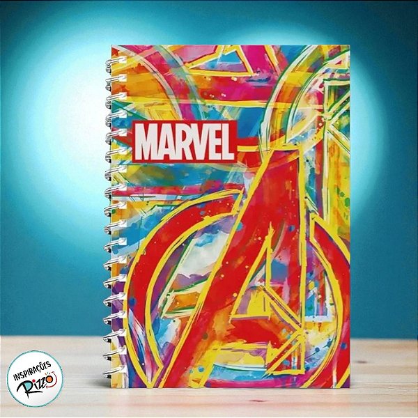 Caderno Universitário - Marvel - 20x27cm - 80 Folhas - 1 unidade - Disney Original - Rizzo