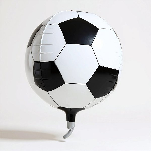 Balão De Festa Micro Foil 22" 56cm - Bola De Futebol Metalizado - 1 unidades - Rizzo