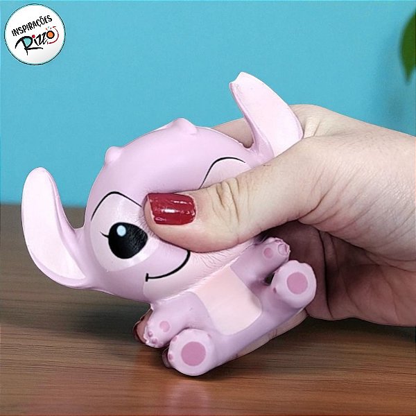 Brinquedo Squish Borracha - Angel - 7cm - 1 unidade - Disney Original - Rizzo
