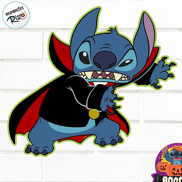 Painel Decorativo - Stitch Halloween - 56x32cm - 1 unidade - Disney Original - Rizzo