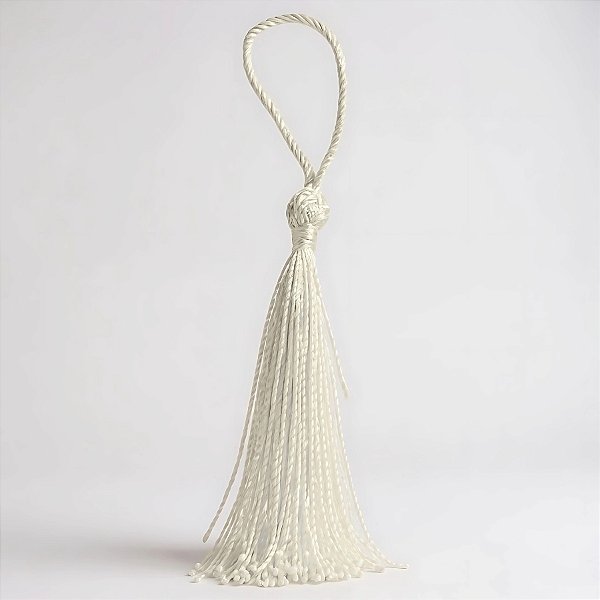 Tassel Decorativo Artesanal - Branco - 13cm - 12 unidades - Artlille - Rizzo