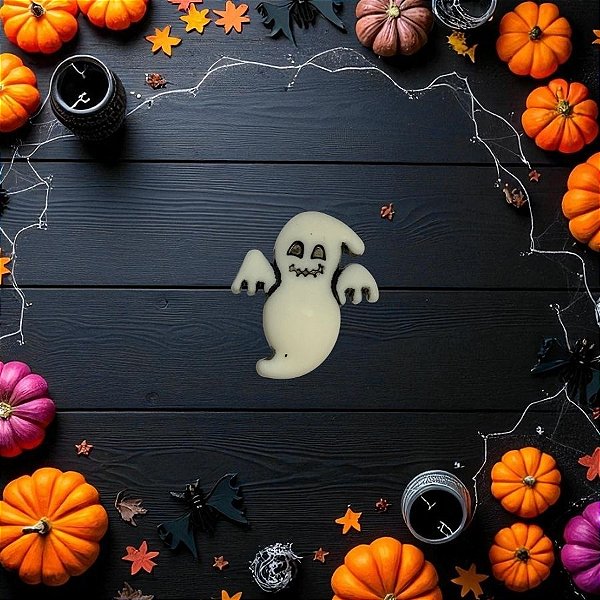 Aplique Decorativo De Hallowen - Fantasma - Branco - 1,5cm - 10 unidades - Rizzo