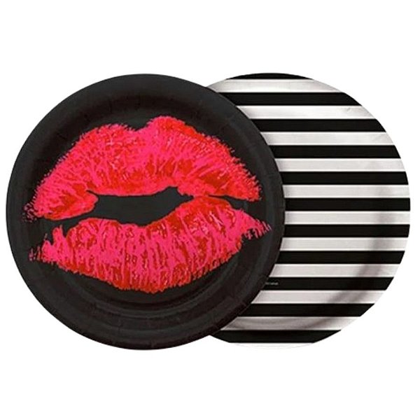 Prato de Papel Redondo - Despedida de Solteira - 19x19cm - 8 unidades - Cromus - Rizzo