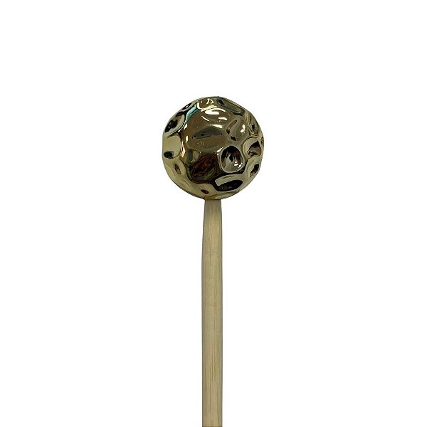 Palito Para Aromatizador - Bola Texturizada Dourada - 25cm - 1 unidade - Rizzo