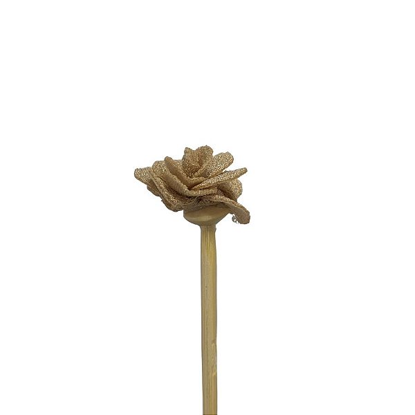 Palito Para Aromatizador - Flor De Tecido Bege - 25cm - 1 unidade - Rizzo