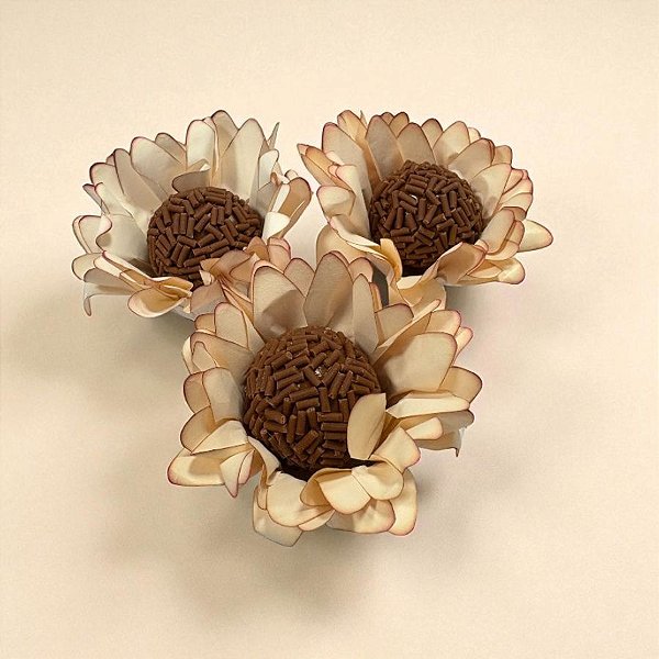 Forminha para Doces Finos - Madri Creme Queimado - 30 unidades - Decora Doces - Rizzo