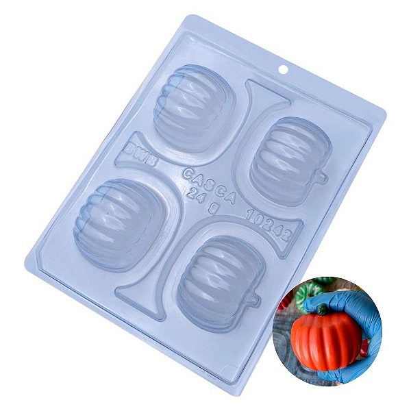 Forma Especial de Acetato - Abóbora Média Lisa Halloween - Cód 10242 - 3 unidades - BWB - Rizzo