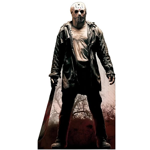 Totem Decorativo de Halloween - Jason Sexta-feira 13 - 178x93cm - 1 unidades - Regina - Rizzo
