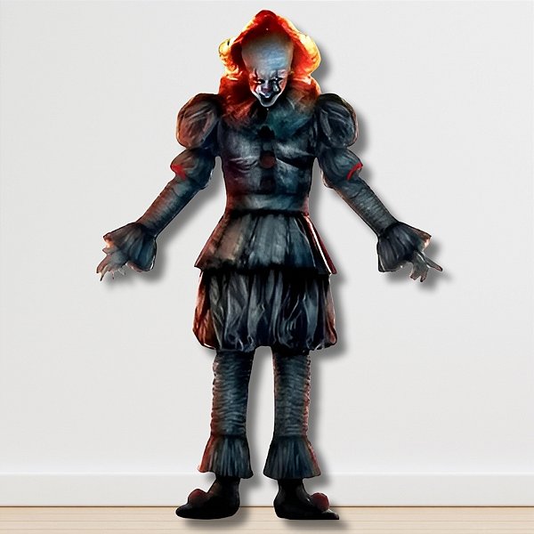 Personagem Articulável Para Decoração de Halloween - Pennywise - 125x45cm - 1 unidades - Regina - Rizzo