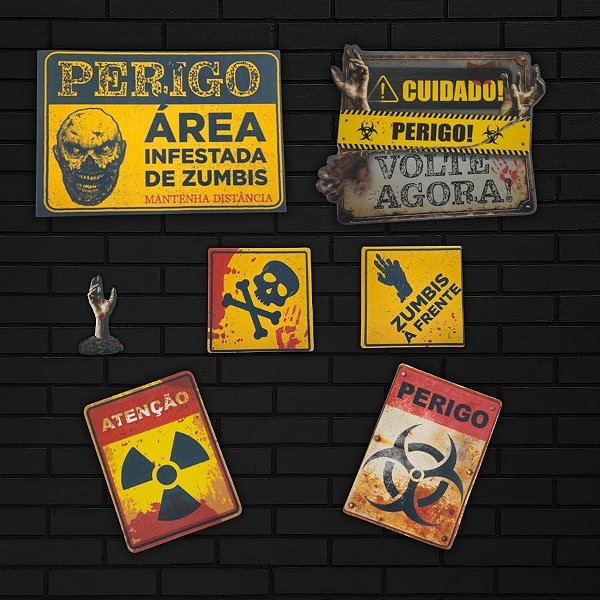 Kit Painel Decorativo - Área De Zumbis - 1 unidade - Rizzo