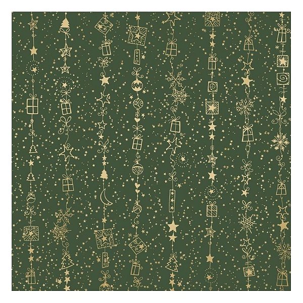 Saco Para Presente Decorado Perolado - Light Verde - G2 45x59cm - 25 unidades - Cromus - Rizzo