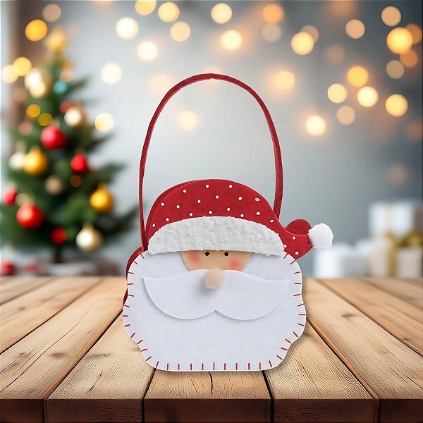 Bolsinha de Natal Papai Noel - 11x12x5cm - 1 unidades - Cromus - Rizzo
