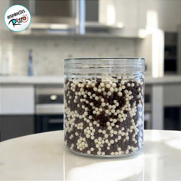 Pote Redondo Plástico Com Tampa - 8,5cmx8,5cm - 6 unidades - Rizzo