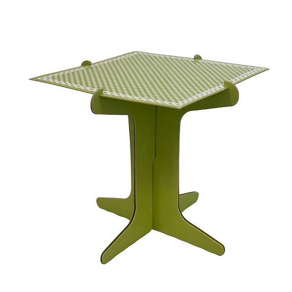 Suporte para Cupcake - Xadrez Verde - 10x10x10cm - 1 unidade - Cromus - Rizzo