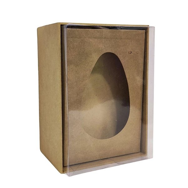 Caixa Meio Ovo de Colher 150g/250 Com Gaveta - MDF - 22,5x16x11cm - 1 unidade - Rizzo