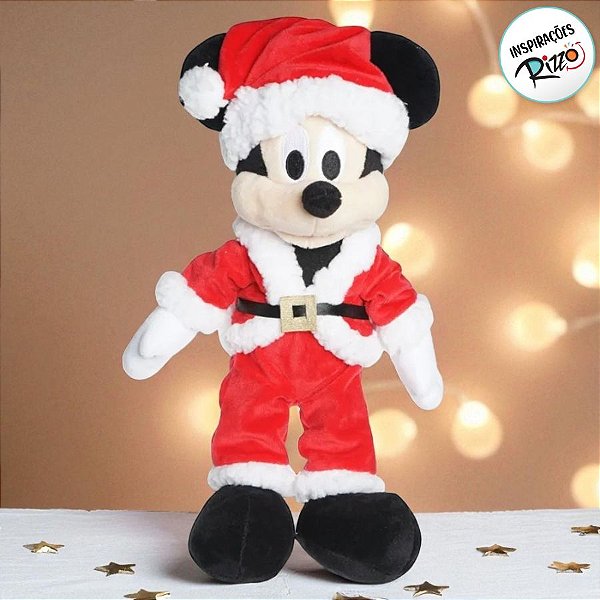 Pelúcia Mickey Mouse de Natal - 45cm - 1 unidade - Disney Original - Rizzo