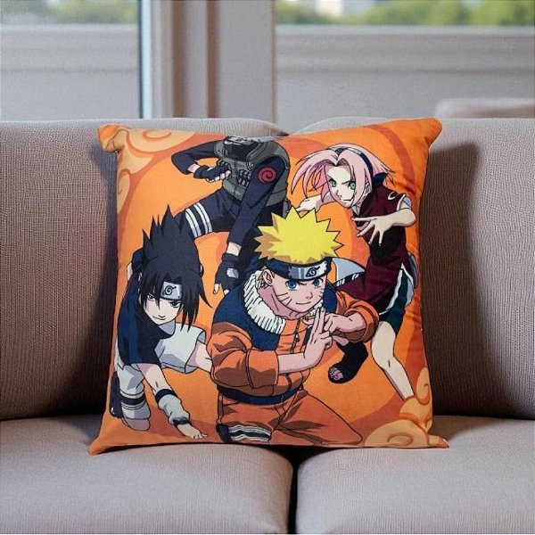 Almofada Naruto e Equipe - 40cm - 1 unidade - Zona Criativa - Rizzo