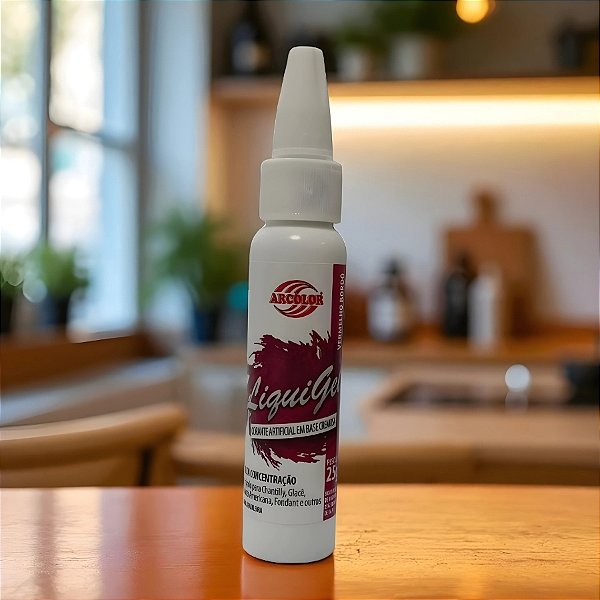 Corante Liquigel Vermelho Bordo 25g - 1 unidades - Arcolor - Rizzo