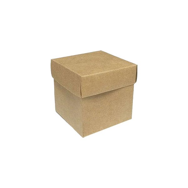 Caixa Cubo Para Panetone e Presente - Mini PP 4x4x4cm - Kraft - 10 unidades - Assk - Rizzo