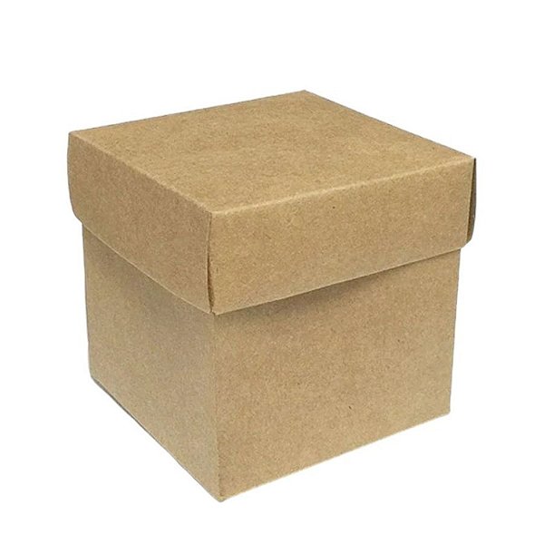 Caixa Cubo Para Panetone e Presente - GG 12x12x12cm - Kraft - 10 unidades - Assk - Rizzo