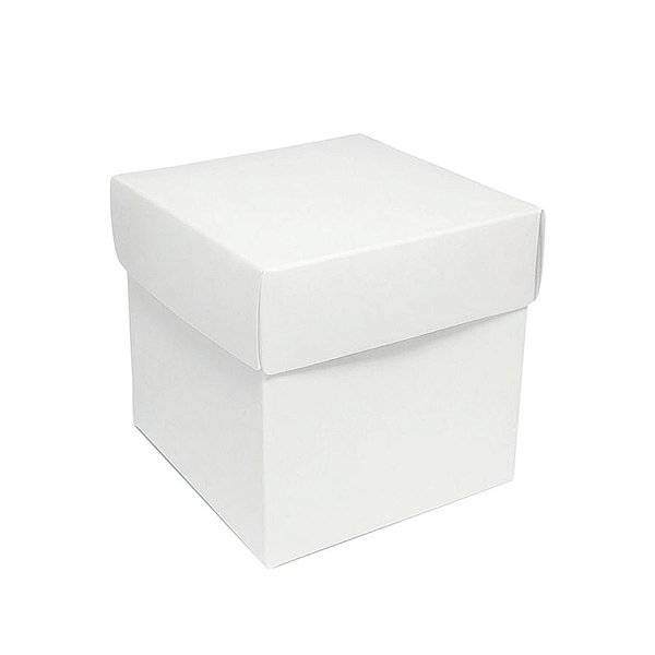Caixa Cubo Para Panetone e Presente - GG 12x12x12cm - Branco - 10 unidades - Assk - Rizzo