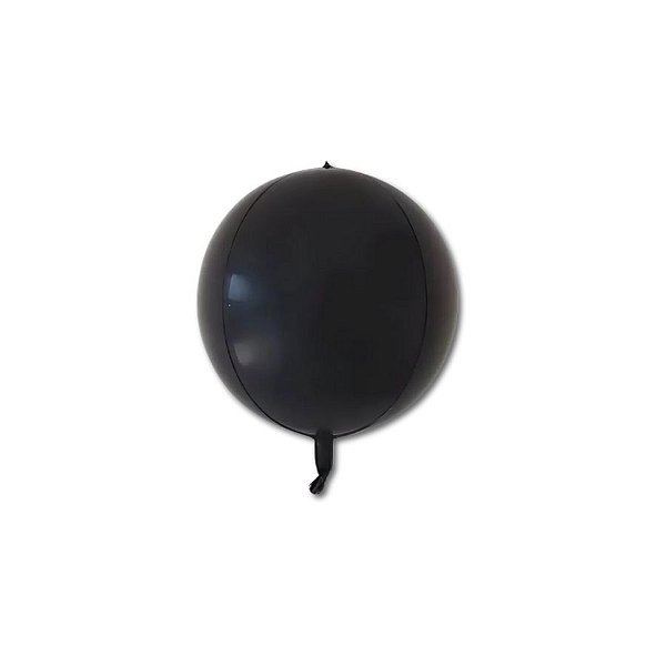 Balão de Festa Metalizado 18" 46cm - Órbita 4D Preto - 1 unidade - Partiufesta  - Rizzo