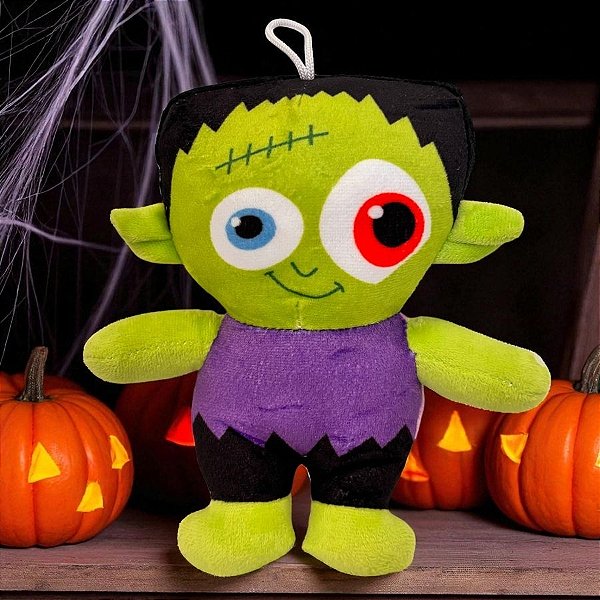 Frankenstein de Pelúcia - Verde e Roxo - 20,5cm - 1 unidade - Rizzo
