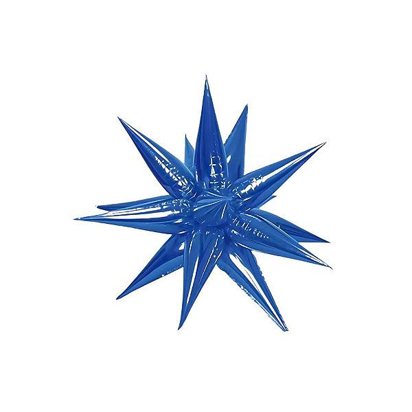 Balão de Festa Metalizado 40" 100cm - Sputnik Azul - 1 unidade - Rizzo