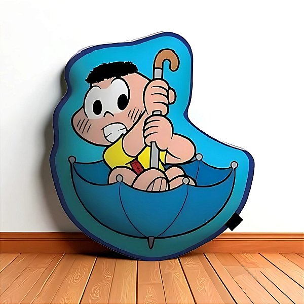 Almofada Formato Cascão com Guarda-chuva - Turma da Mônica - 30x33cm - 1 unidades - Rizzo