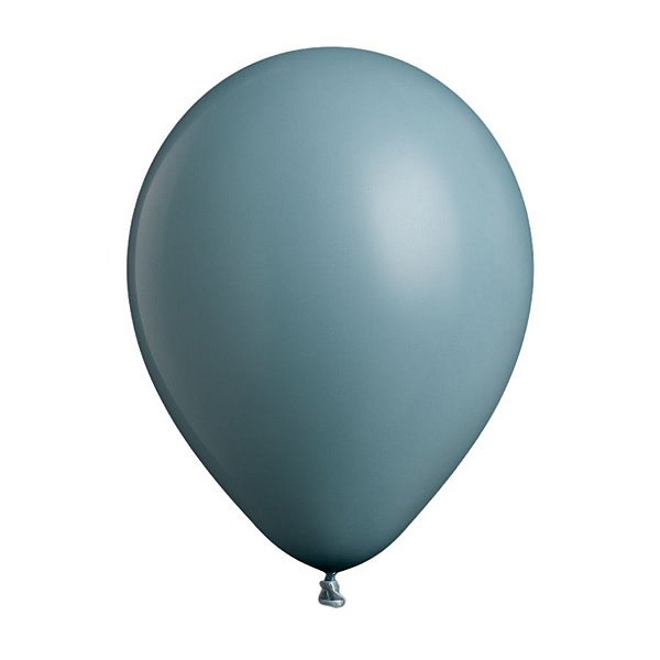 Balão de Festa Látex Liso - Azul Acinzentado - 1 unidade - FastBall - Rizzo