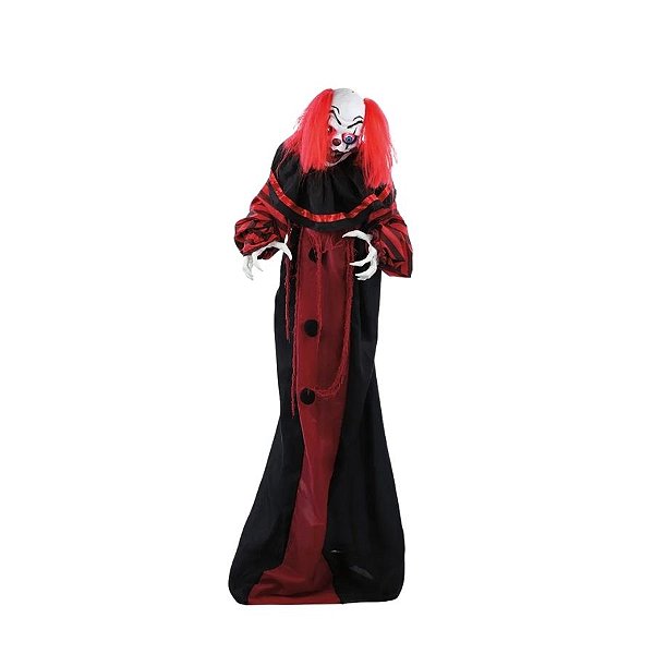 Enfeite Decorativo de Halloween Com Luz e Som - Palhaço Domenico - 150cm - 1 unidade - Cromus - Rizzo
