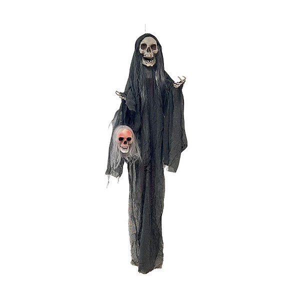 Enfeite Decorativo de Halloween Com Luz e Som - Caveira Darth - 1 unidade - Cromus - Rizzo