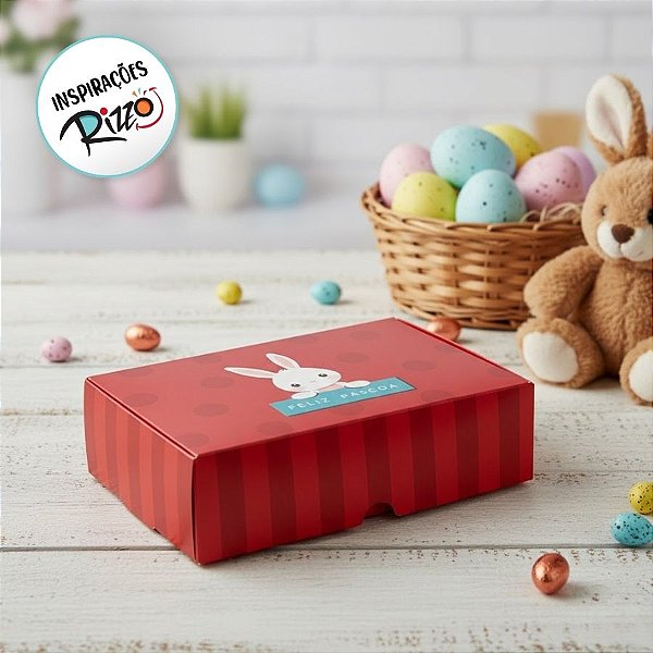Caixa Coelhinho Sai da Toca Para 8 Brigadeiros - 17x11x4,5cm - 10 unidades - Cromus - Rizzo