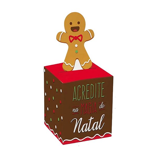 Caixa Panetone Pop Up - Biscoito - G 14x14x16,5cm - 10 unidades - Cromus - Rizzo