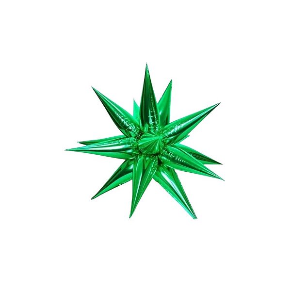 Balão de Festa Metalizado 27" 70cm - Sputnik Verde - 1 unidade - Partiufesta - Rizzo