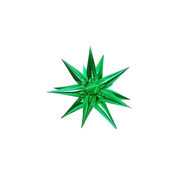 Balão de Festa Metalizado 22" 55cm - Sputnik Verde - 1 unidade - Partiufesta - Rizzo