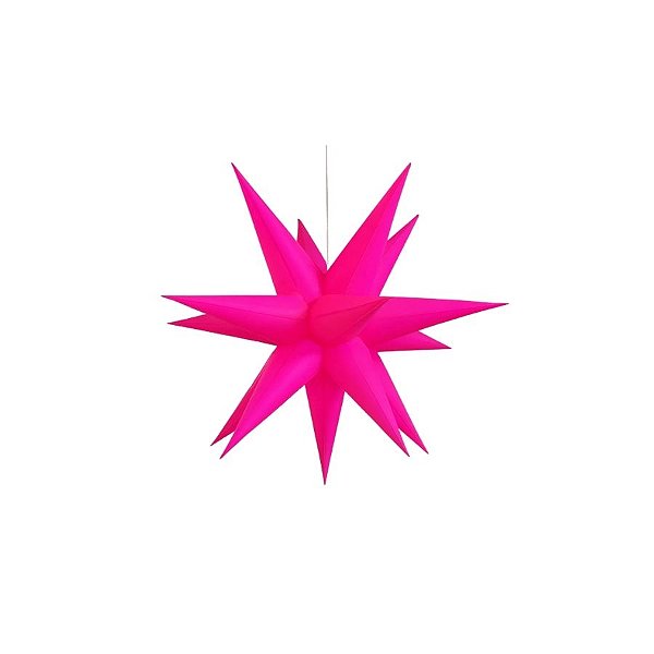 Balão de Festa Metalizado 19" 50cm - Sputnik Pink Neon  - 1 unidade - Partiufesta - Rizzo
