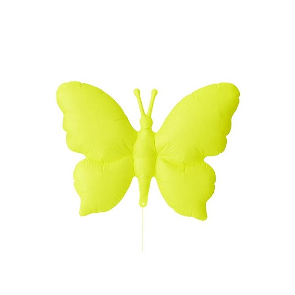Balão de Festa Metalizado 26" 65cm - Borboleta Amarelo Neon  - 1 unidade - Partiufesta - Rizzo