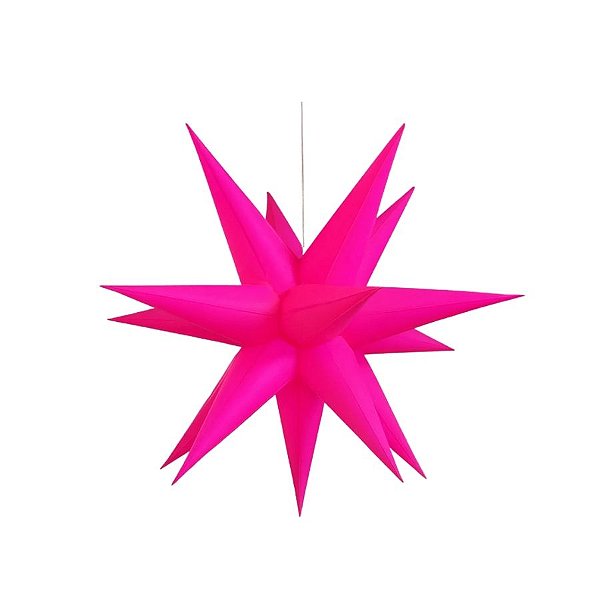 Balão de Festa Metalizado 41" 105cm - Sputnik Pink Neon  - 1 unidade - Partiufesta - Rizzo