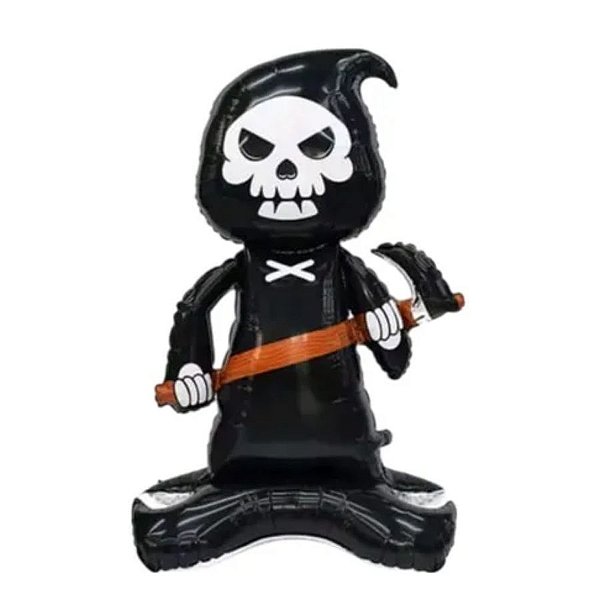 Balão de Festa Microfoil 60.6" 154cm - Dona Morte Halloween - 1 unidade - Rizzo