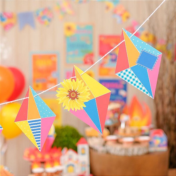 Faixa Decorativa Balões Festa Junina - 01 unidade - Cromus - Rizzo Festas