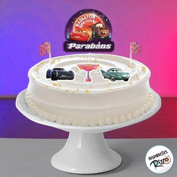 Decoração de Bolo - Carros - 6 unidades - Disney Original - Rizzo