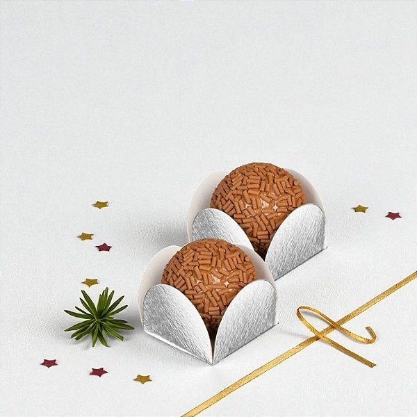 Mini Porta Forminha - Prata - 3x3x2,25cm - 50 unidades - Regina - Rizzo