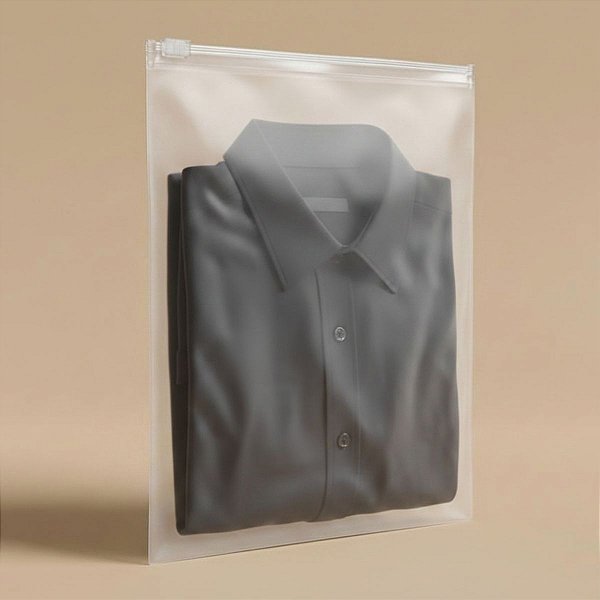 Saco Trilho Zip Transparente Fosco - Trilho Transparente - 23x30cm - 50 unidades - Rizzo