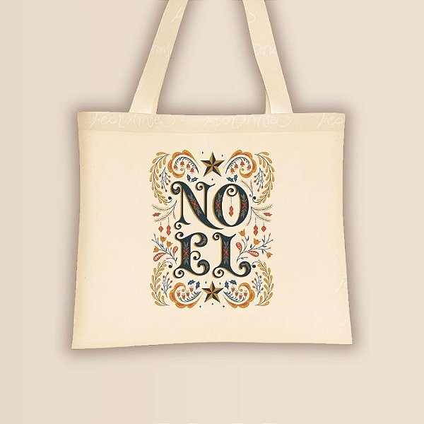 Sacola de Algodão Ecobag - Noel - 40x33cm - 1 unidade - Rizzo